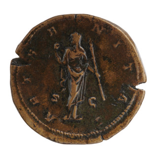 Sestertius, Marcus Aurelius (121–180; Roman emperor 161–180), issuer; Faustina the Younger (ca.