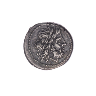 Jupiter (mythology), head of Jupiter, laurel wreath (attribute), Victoria (personification),