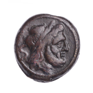Semis; obverse: head of Saturn in laurel wreath at right, behind it value mark S; reverse: ship's