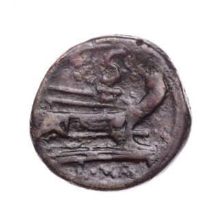 Semis, publisher; obverse: head of Saturn in laurel wreath at right with value mark 'S' behind;