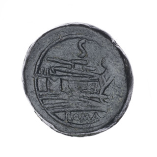 Semis; publisher; ship's prow (iconographic); head of Saturn (iconographic); Saturn (mythological);