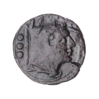 Quarter, head of Hercules in boar's skin right (obverse); behind it the value sign ooo. Reverse: