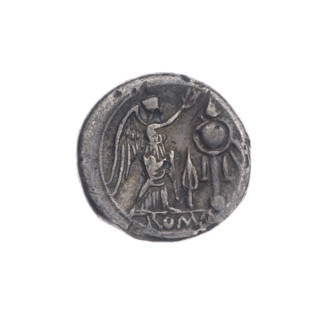 Victoria; Jupiter (mythology), head of Jupiter; Victoria (personification); trophies; spearheads;