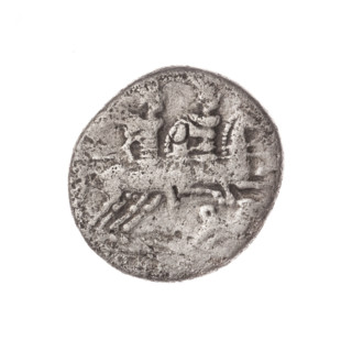 Denarius; issuer: C. Antestius (fl. 146 BC), publisher. Obverse: Helmeted head of Roma facing