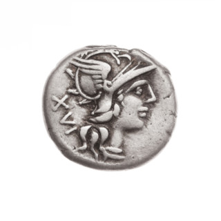 denarius, Titinius, C. (fl. 141 BC), publisher; Wiktoria on a biga; origin Wiktoria