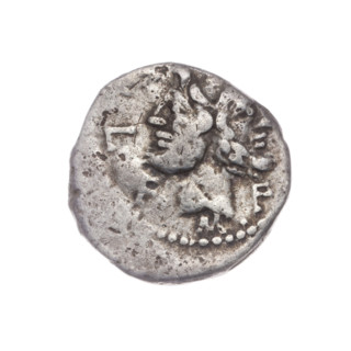 Denarius, M. Furius Philus (publisher), 119 BC. Obverse: Head of Janus in a laurel wreath; around