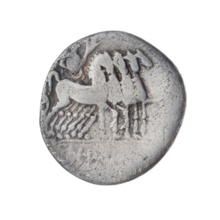 Denarius, Cn. Domitius Ahenobarbus (fl. 118–96 BC), publisher; 116–115 BC, Roman Republic. Silver