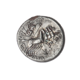 Subaeratus denarius, Curtius, Q. (fl. 116–115 BC), publisher; Silanus, M. (fl. 116–115 BC),