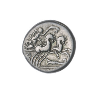 denarius, Cipius, M. (fl. 115–114 BC), publisher; Roman Republic, 115–114 BC; Rome. Obverse: head