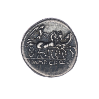 Denarius, Manlius Mancinus; publishers T. (fl. 111–110 BC), Ap. Claudius Pulcher (fl. 111–110 BC),