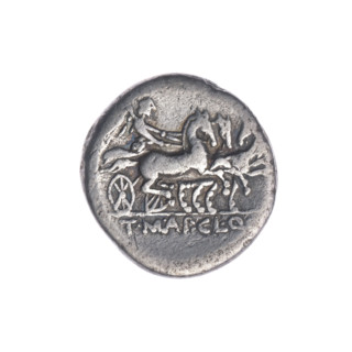 Denarius, Manlius Mancinus (fl. 111–110 BC), publishers Claudius Pulcher and Q. Urbinius (fl.