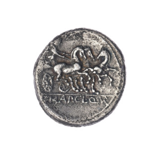 Denarius; issuers T. Manlius Mancinus (publisher), Ap. Claudius Pulcher (publisher), Q. Urbinius