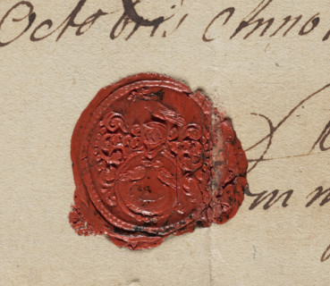 Bill of exchange handwritten by Ludwik Ruppert with a wax seal and signature. Text instructs