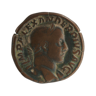 Sestertius of Alexander Severus (208–235; Roman emperor 222–235), issuer: Alexander Severus.