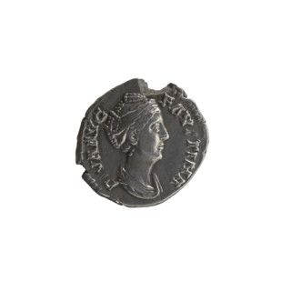 Denarius, posthumous issue of Faustina the Elder (98–141; Roman empress 138–141). Issuer: Antoninus