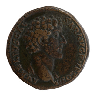 Sestertius, Marcus Aurelius (121–180; Roman emperor 161–180), (caesar 139–161), Antoninus Pius