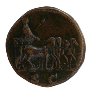 Sestertius, Marcus Aurelius (121–180; Roman emperor 161–180), caesar 139–161; Antoninus Pius