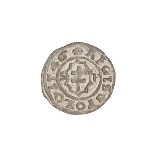 Crown ternary, Sigismund I the Old (King of Poland; 1506–1548). Coin (1546, Kraków, Poland).