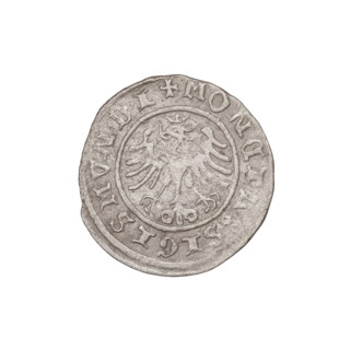Crown half-grosz, Sigismund I the Old (King of Poland; 1506–1548). Reverse: Polish eagle; in the