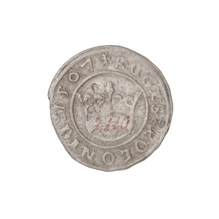 Crown half-grosz, Sigismund I the Old (King of Poland; 1506–1548). Reverse: Polish eagle; in the