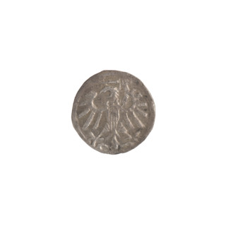 Gdansk denarius of Sigismund I the Old (King of Poland, reign 1506–1548). Silver coin