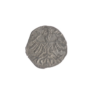 Lithuanian denarius, Sigismund II Augustus (King of Poland; 1544–1572); emblems of the Jagiellon