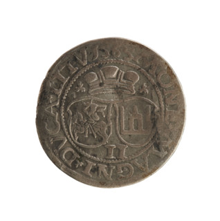 Lithuanian two-grosz, Sigismund II Augustus (King of Poland; 1544–1572), Jagiellonian dynasty.