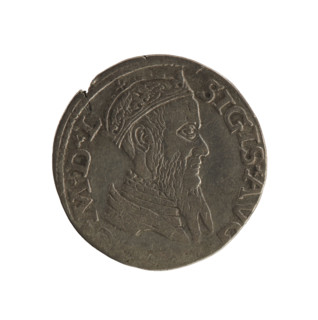 Lithuanian two-grosz, Sigismund II Augustus (King of Poland; 1544–1572), Jagiellonian dynasty.