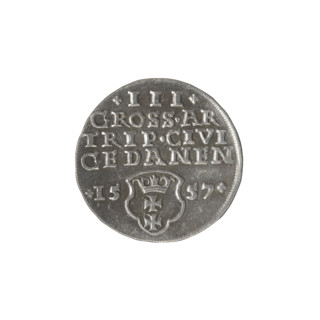 Gdansk trojak, Sigismund II Augustus (King of Poland; 1544–1572), Jagiellonians (dynasty). Obverse: