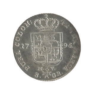 2 gold crown coins, Stanislaw August Poniatowski (King of Poland; 1732–1798; reign 1764–1795).