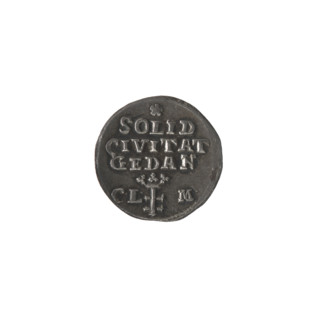 Gdansk trial szelag?, Monogramist CLM (1793); trial coin. Obverse: Under the crown, a tied monogram