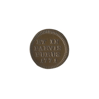 Silver crown trial groschen, 1771. Obverse: under the crown, a tied royal monogram composed of the