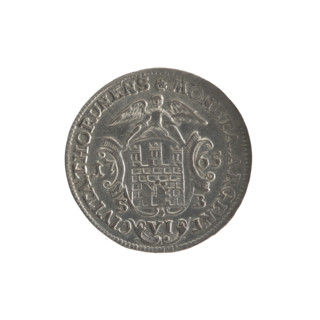 Torun six-coin, Stanislaw August Poniatowski (King of Poland; 1764–1795); maker: Szymon Brückmann