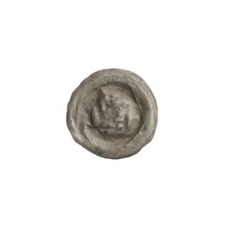 denarius - bracteate; crown II (iconographic); crowns; one-sided coin; crosses; balls; Teutonic