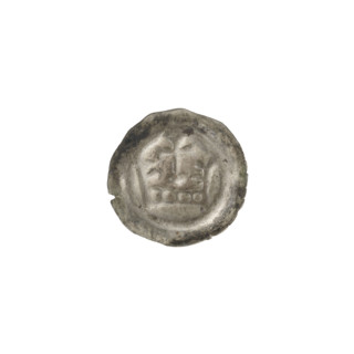Denarius — bracteate; crown I (iconographic); crowns; one-sided coin; crosses; Teutonic Knights
