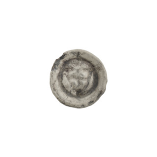 Denarius - bracteate; one-sided coin showing a triangular shield with a cross whose arms reach the