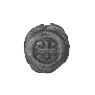 denarius - bracteate; Greek cross III (iconographic); cross with expanding arms (iconographic);