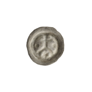Denarius - bracteate; one-sided coin. Obverse: Cross supported by an arch (arcade I iconographic),