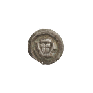 Denarius - bracteate; one-sided coin ca. 1307/1308–ca. 1317/1318. Depicts a triangular shield