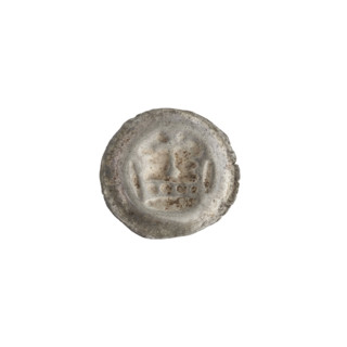Denarius - bracteate; crown I (iconographic), crowns, one-sided coin, crosses; Teutonic Knights
