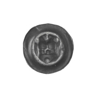 Denarius bracteate, Gate II (iconographic) — depiction: gates with three pillars topped by balls,