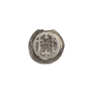 Denarius - bracteate; iconography: Gate II with crosses, gate topped with three pillars each topped