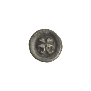 denarius - bracteate, Latin cross (iconographic), one-sided coin, trefoils, Teutonic Knights