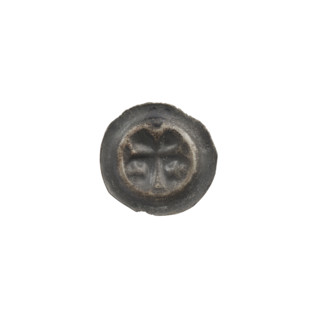 denarius - bracteate, Latin cross (iconographic), one-sided coin, trefoils, Teutonic Knights