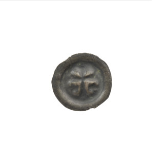 denarius - bracteate, Latin cross (iconographic), one-sided coin, trefoils, Teutonic Knights
