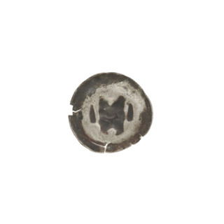 Denarius bracteate, Gate II (iconographic). One-sided coin depicting a gate topped with three
