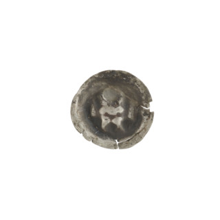 Denarius - bracteate; Gate II (iconographic). One-sided coin depicting a gate topped with three