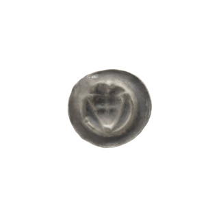 Denarius - bracteate; one-sided coin. Obverse: triangular shield with a cross whose arms reach the