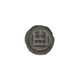 Denarius - bracteate, crown II (iconographic); crowns; one-sided coin; crosses; Teutonic Knights