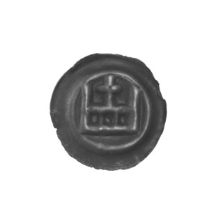Denarius - bracteate, crown II (iconographic); crowns; one-sided coin; crosses; Teutonic Knights